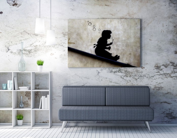 Wallity Lienzo Decorativo Banksy WY125 (70 x 100 cm)